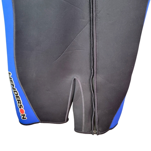 Henderson Shorty Wet Suit Dive Wear Neoprene Front Zip Black & Blue XXXL - Picture 2 of 10